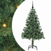 COSTWAY Kunstkerstboom met verlichting, 150 cm, dennenboom met 8