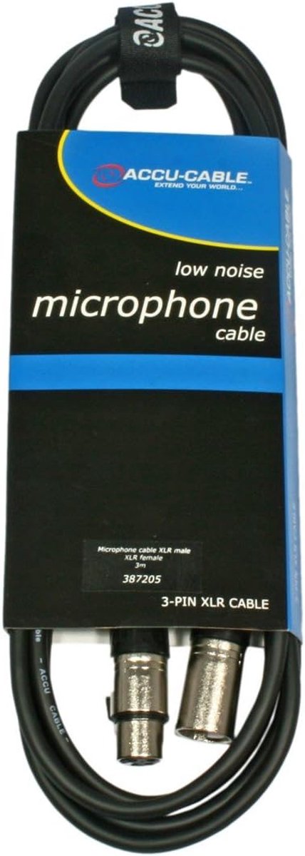 Microfoon Kabel - XLR Kabel - Professioneel Geluid - RoHS Gecertificeerd - 3 Meter - Chroom