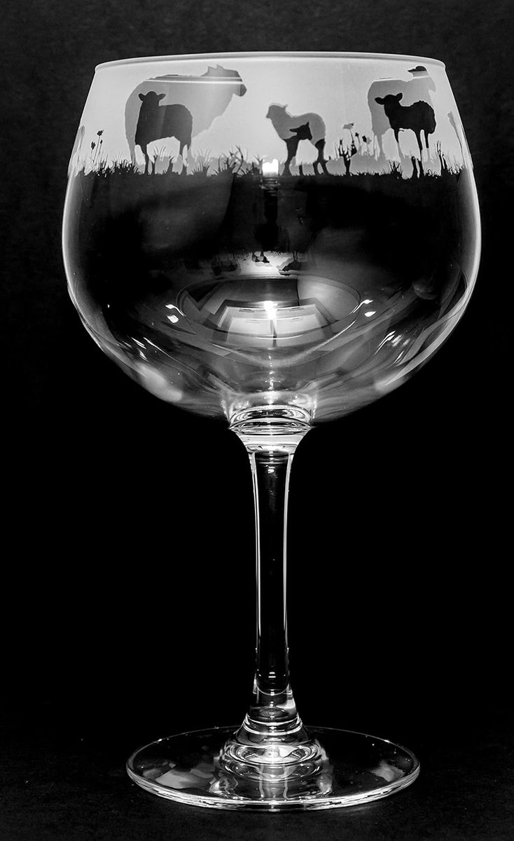 Grote Ballon Glas voor Gin Tonic - 70cl Witte Schapen Editie