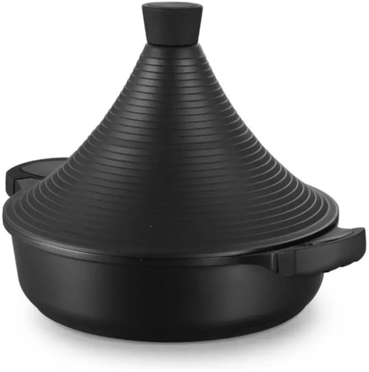 Ferveo - Tajine Yasmina - ø28 cm - antiaanbaklaag - zwart - geschikt voor inductie