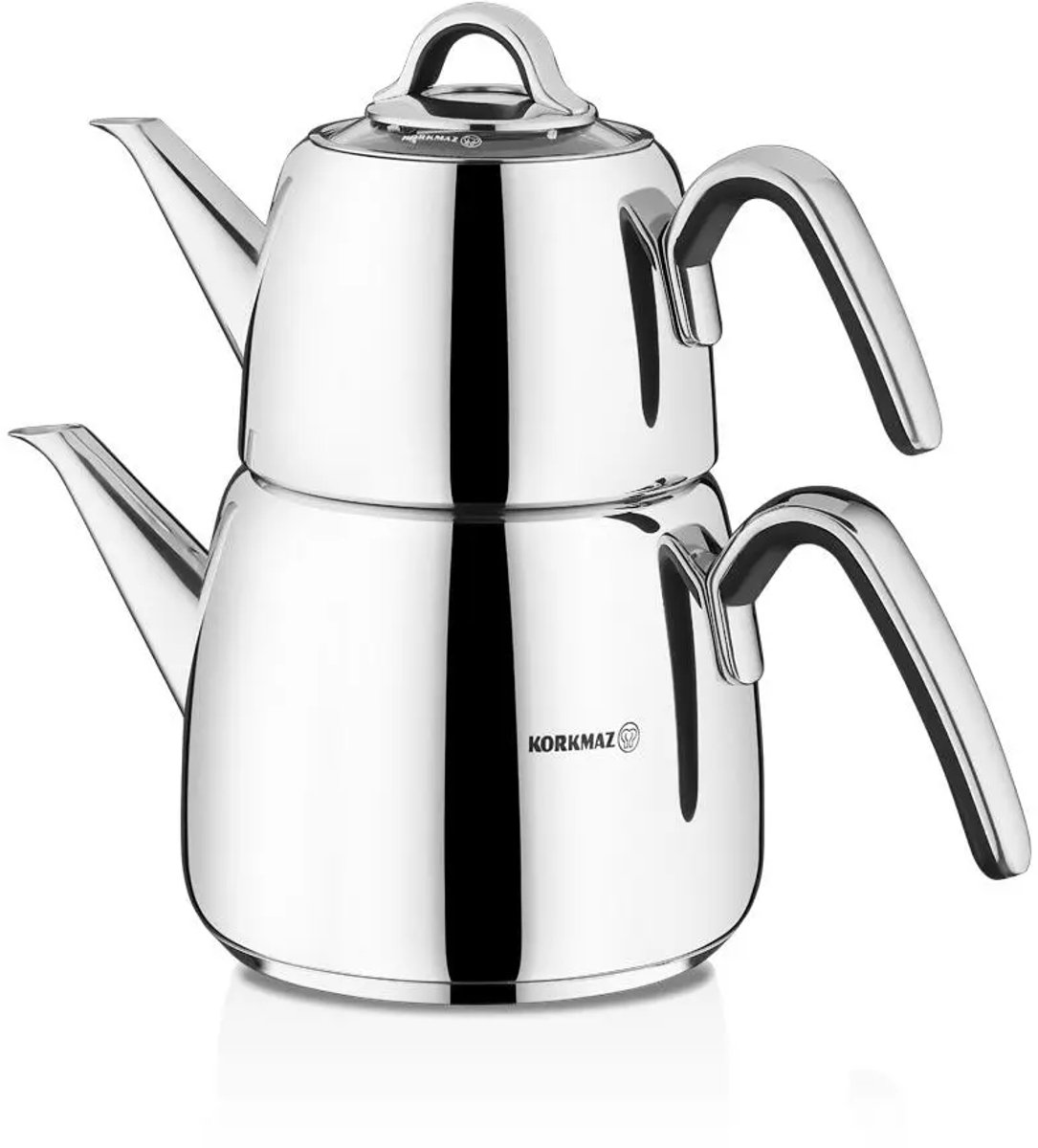 Korkmaz – theepot set – Vertex – Solar Base – 1,0 + 2,0 l – 18/10 RVS
