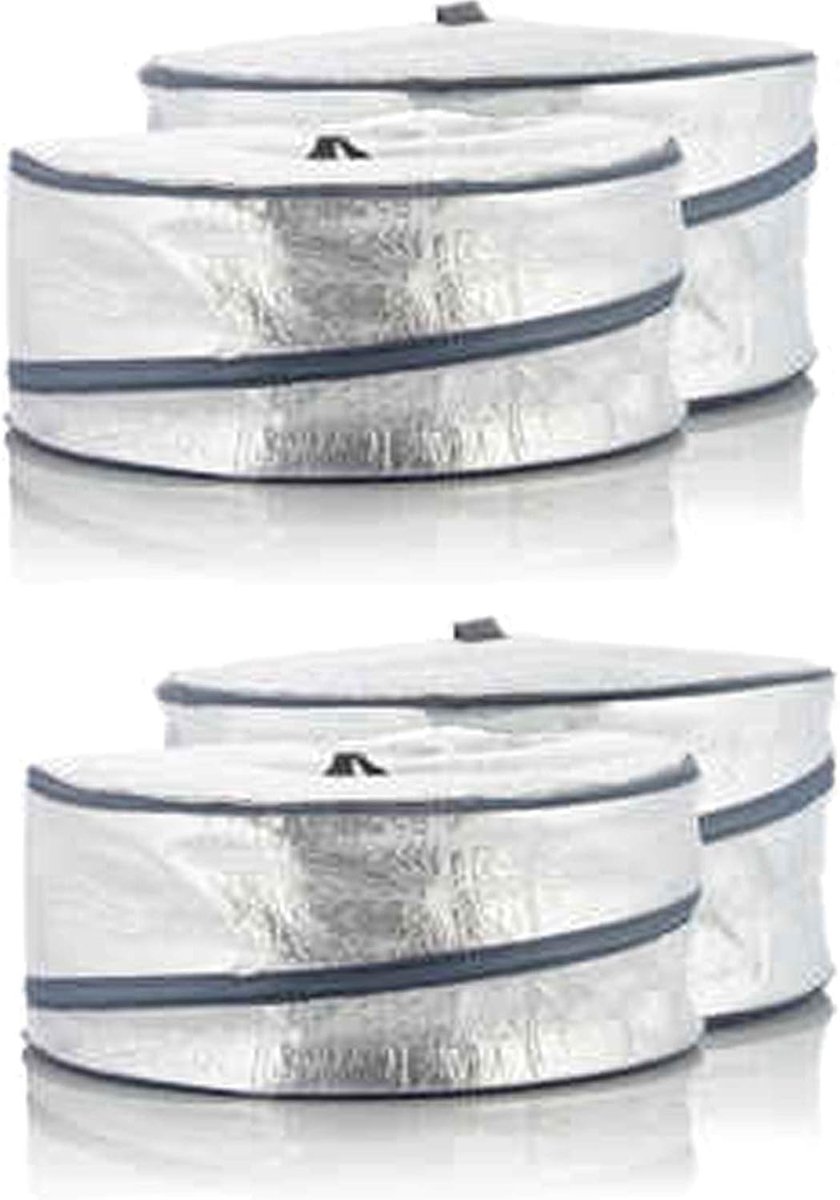 Set van 4 Inklapbare Warmhoudkappen - Magnetische Eetkap voor Binnen en Buiten