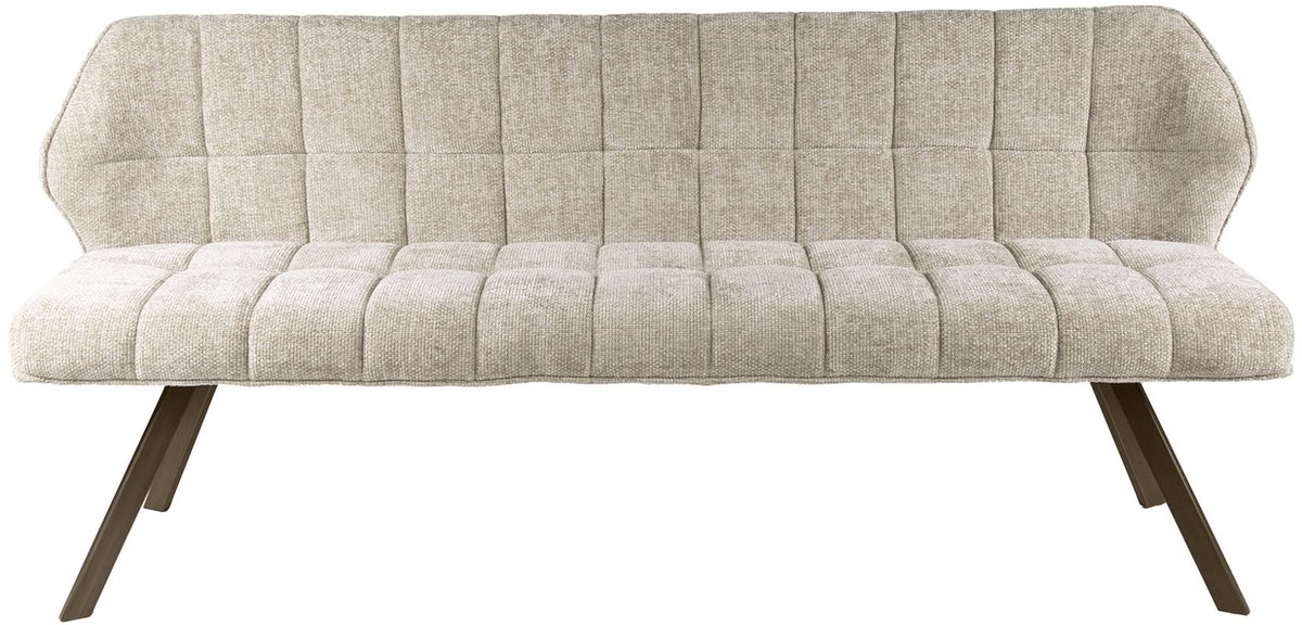 Giga Living Eetkamerbank Raster - Zand/Bruin - 180x60x80cm