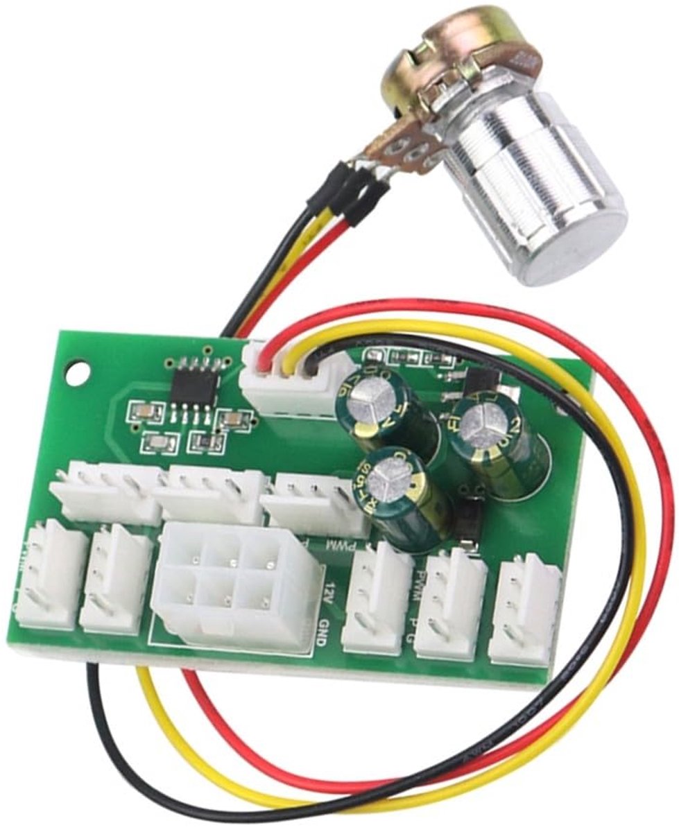 Ventilator Snelheidsregelaar - PWM Controller - PC Koeling - 8 Fans Instelbaar - 60x35x16 mm