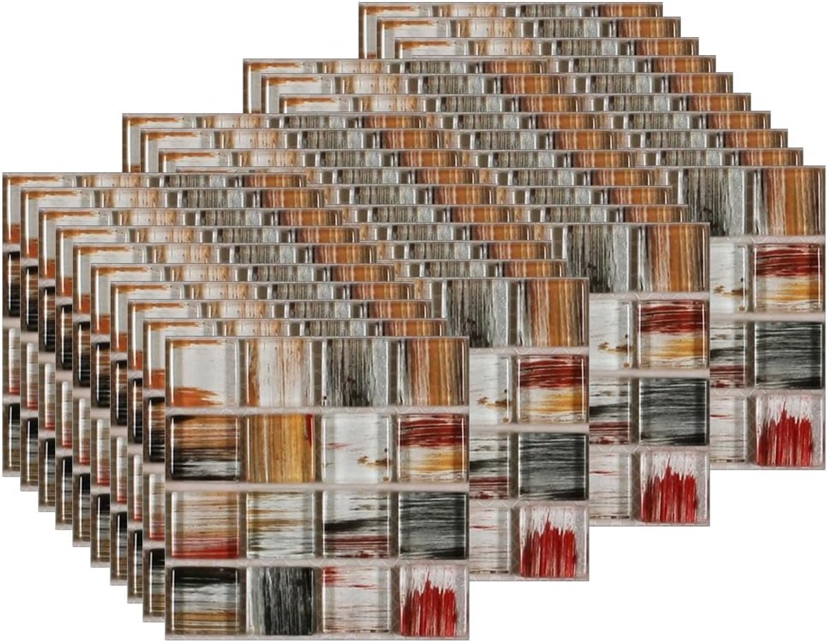 Zelfklevende Waterdichte Wandtegelstickers Mozaïek - Decoratieve Keuken & Badkamer Tegelom