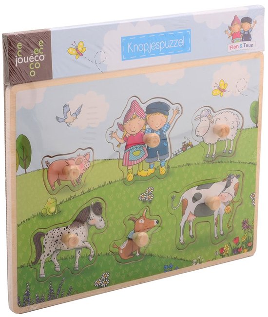 Fien & Teun Houten Knopjespuzzel - 6dlg. van Fien & Teun — afbeelding 4