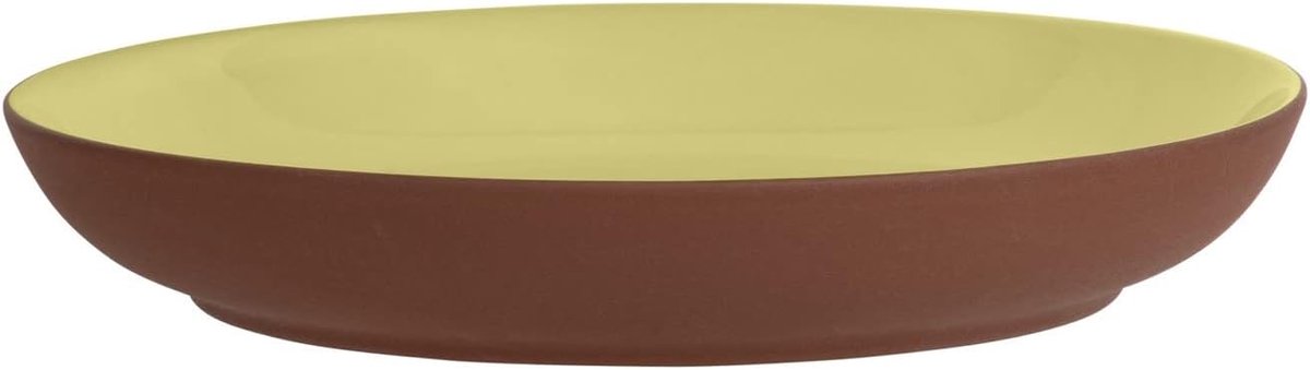 Geel Keramisch Bord van 26 cm - Serveerbord met Rustieke Flair