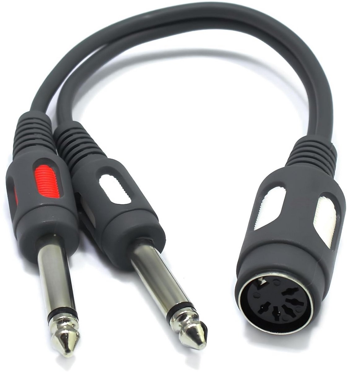 Audio Adapter - DIN naar Jack - Signaal Splitsen - 5-pins naar 2x 6.3mm