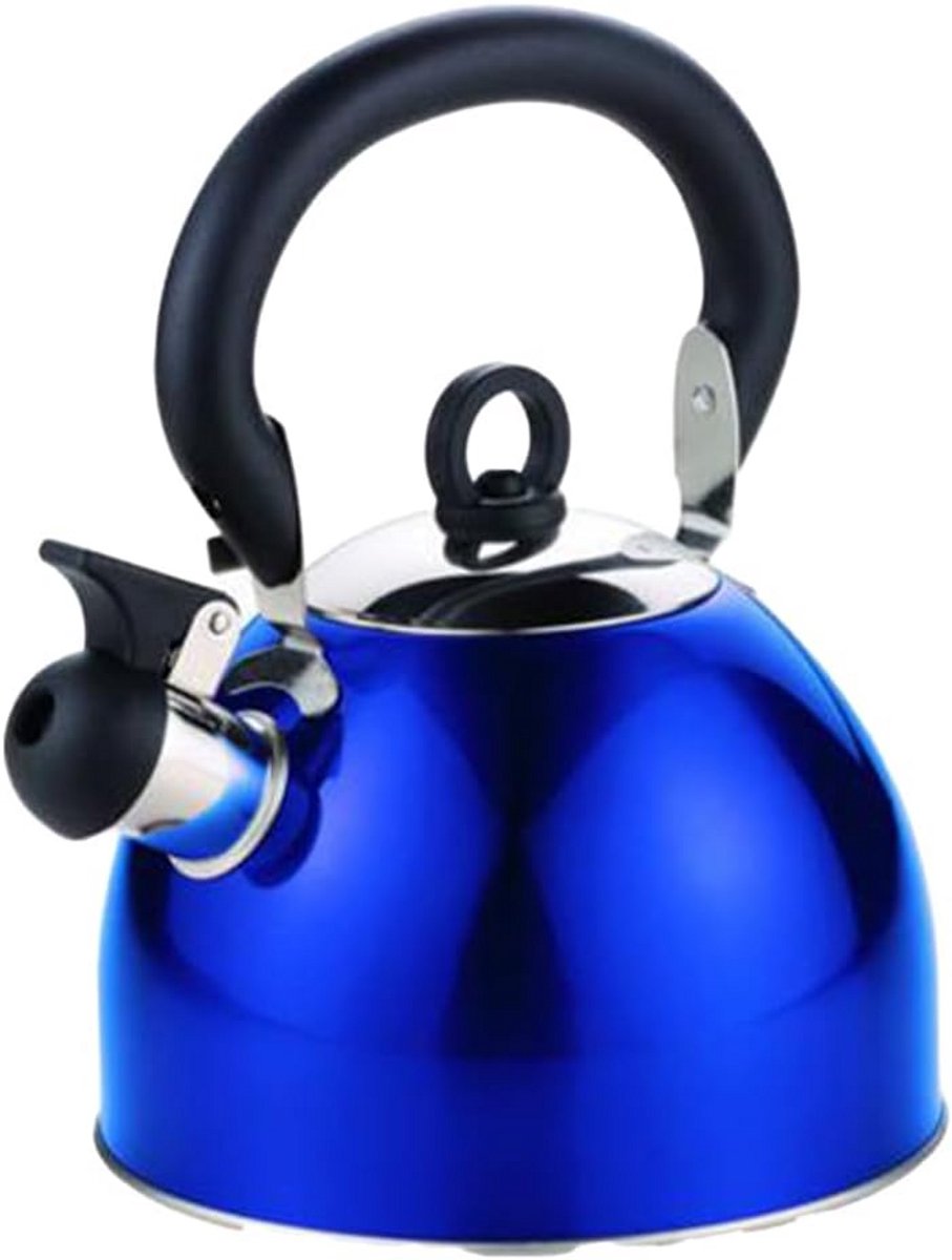Geluidsfluitende Waterkoker RVS Blauw voor Alle Kookplaten