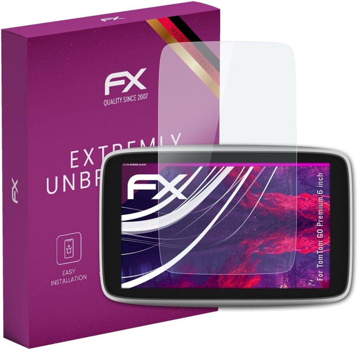 Hybrid Glasfolie 9H Beschermfolie voor TomTom GO Premium 6 inch Navigatie Schermbeschermer