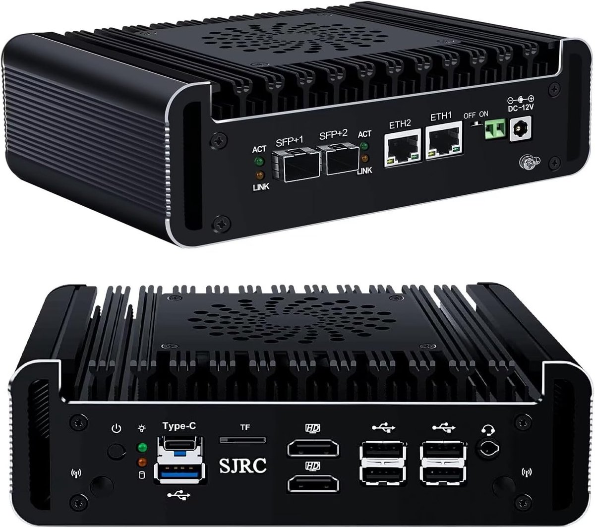 Krachtige Mini PC Firewall met 12e Gen N100, 2x 10Gb SFP+ en 2x 2.5Gb LAN