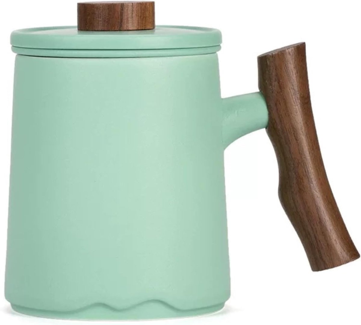 Thee Mok - Kop met Zeef - Losse Thee - Hittebestendig Handvat - 360ml Inhoud - Lichtgroen