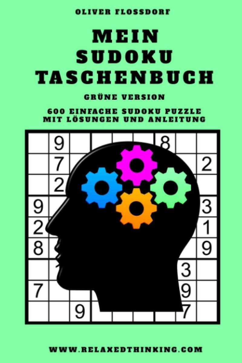 Sudoku Boek - Puzzelboek Logica - Hersentraining - 600 Puzzels Inclusief - 15x23 cm - Groen