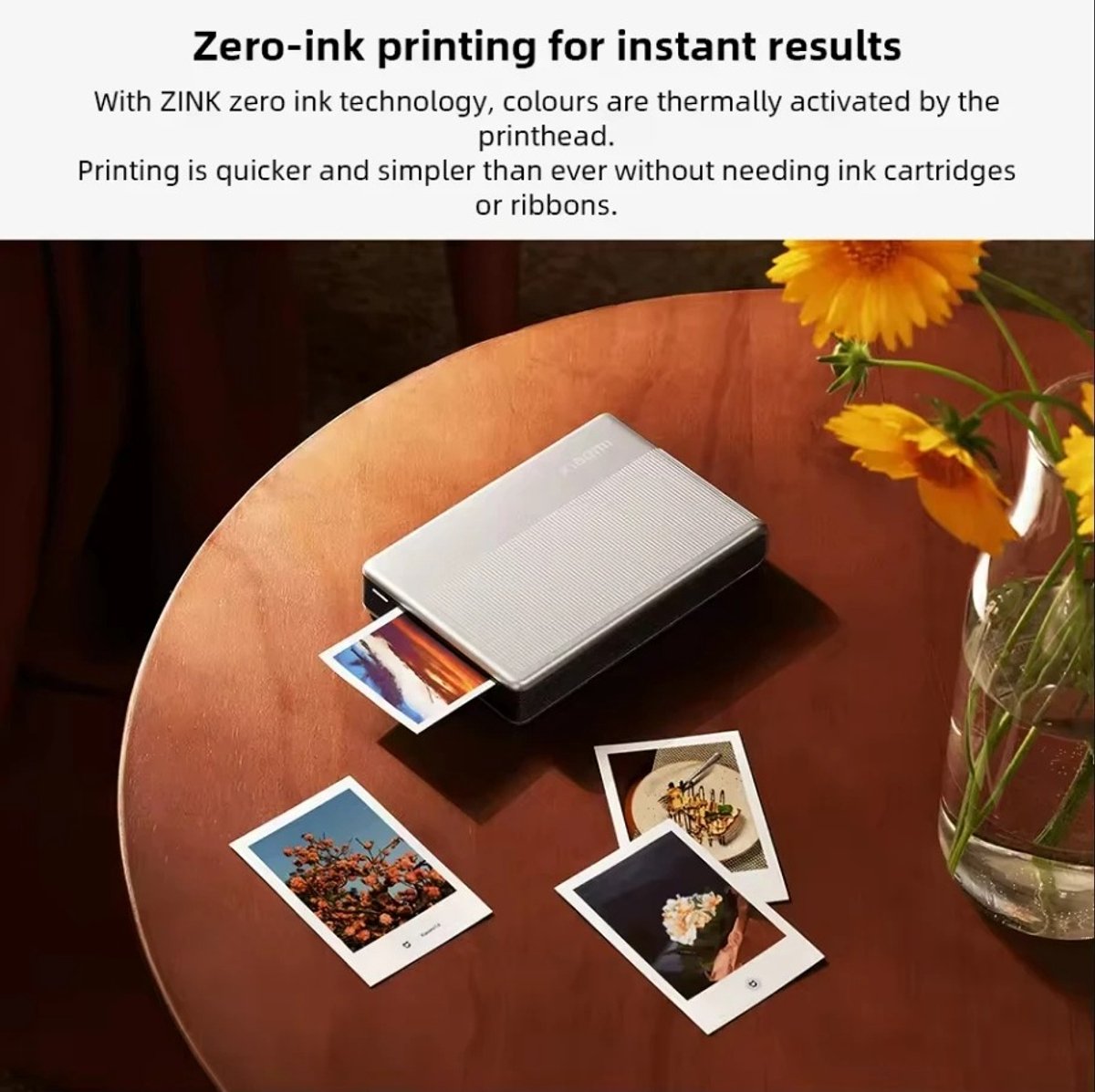 Flolife - Mini Draagbare Fotoprinter – Bluetooth 5.2 – Thermische Smartphone Printer – AR Foto Printen – iOS & Android thumbnail 3