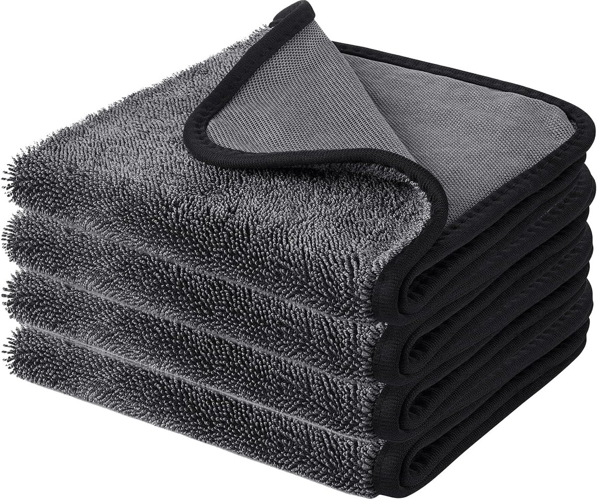 Set van 4 Microvezel Droogdoeken voor Douchecabine en Badkamer - Snelle Absorptie