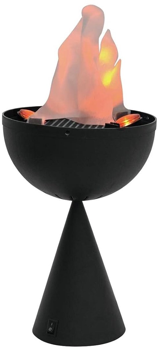 Decoratieve Vlam - Sfeerlamp Vlammenwerper - Feestdecoratie Etalage - Realistisch Vlammenbeeld Warmtevrij - 20x20x29 cm - Zwart