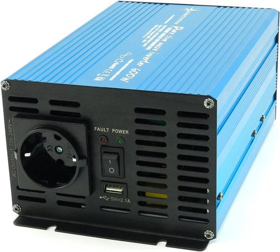 Zuivere Sinus Omvormer 12V naar 230V - 600W tot 1200W Spanningsomvormer