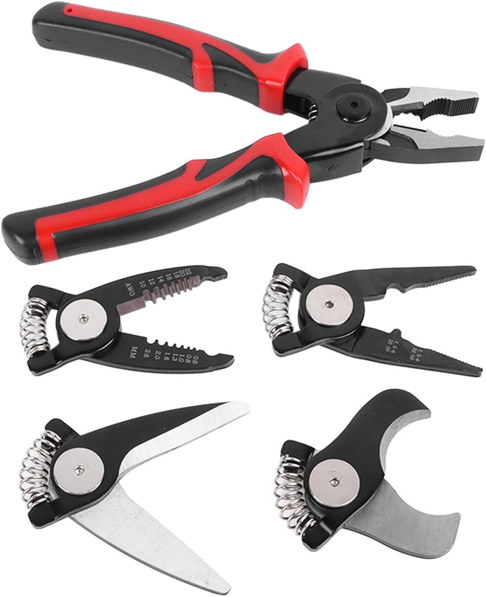 Multifunctionele Tangenset - Gereedschapsset - Metaalbewerking - Verwisselbare Koppen - 20 cm Tang