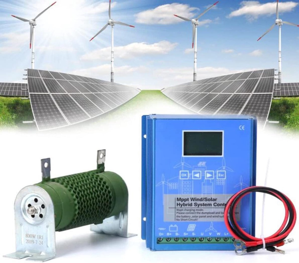 Hybride Laadregelaar - Wind Zon Energie - Accu Opladen - MPPT Technologie - 12000W 12V