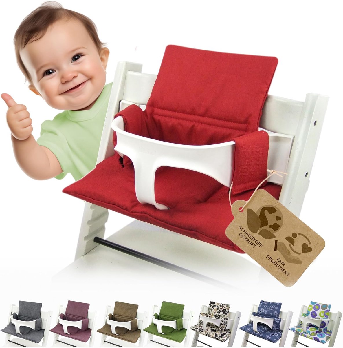 Zitkussenhoes en Kussenset voor Kinderstoel Model 2