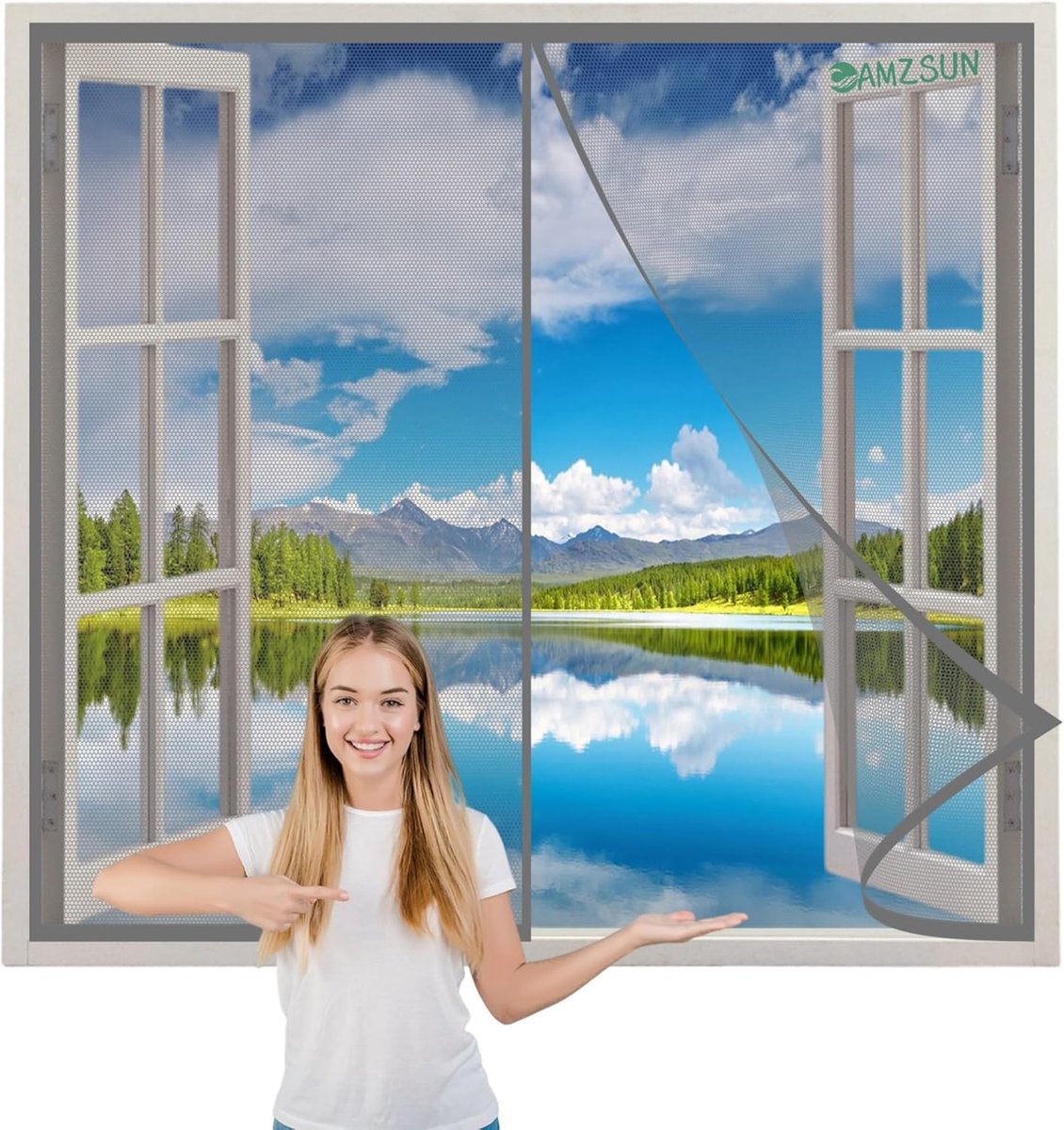 Magnetische Hor voor Deur - 80x175cm Grijs - Eenvoudige Montage Zonder Boren