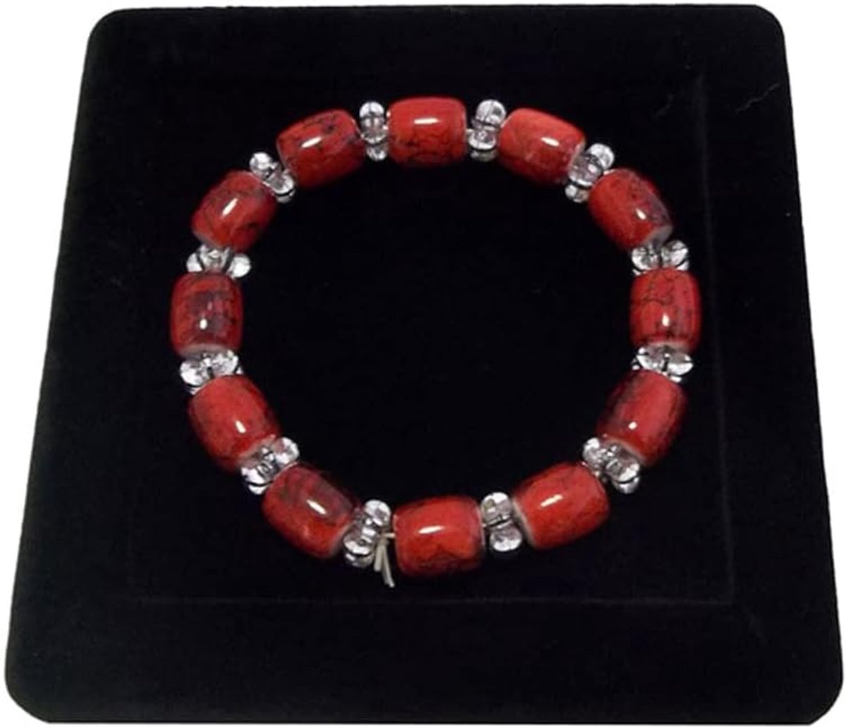 Zwarte Fluweel Vierkante Armband Display Houder voor Sieraden en Horloges