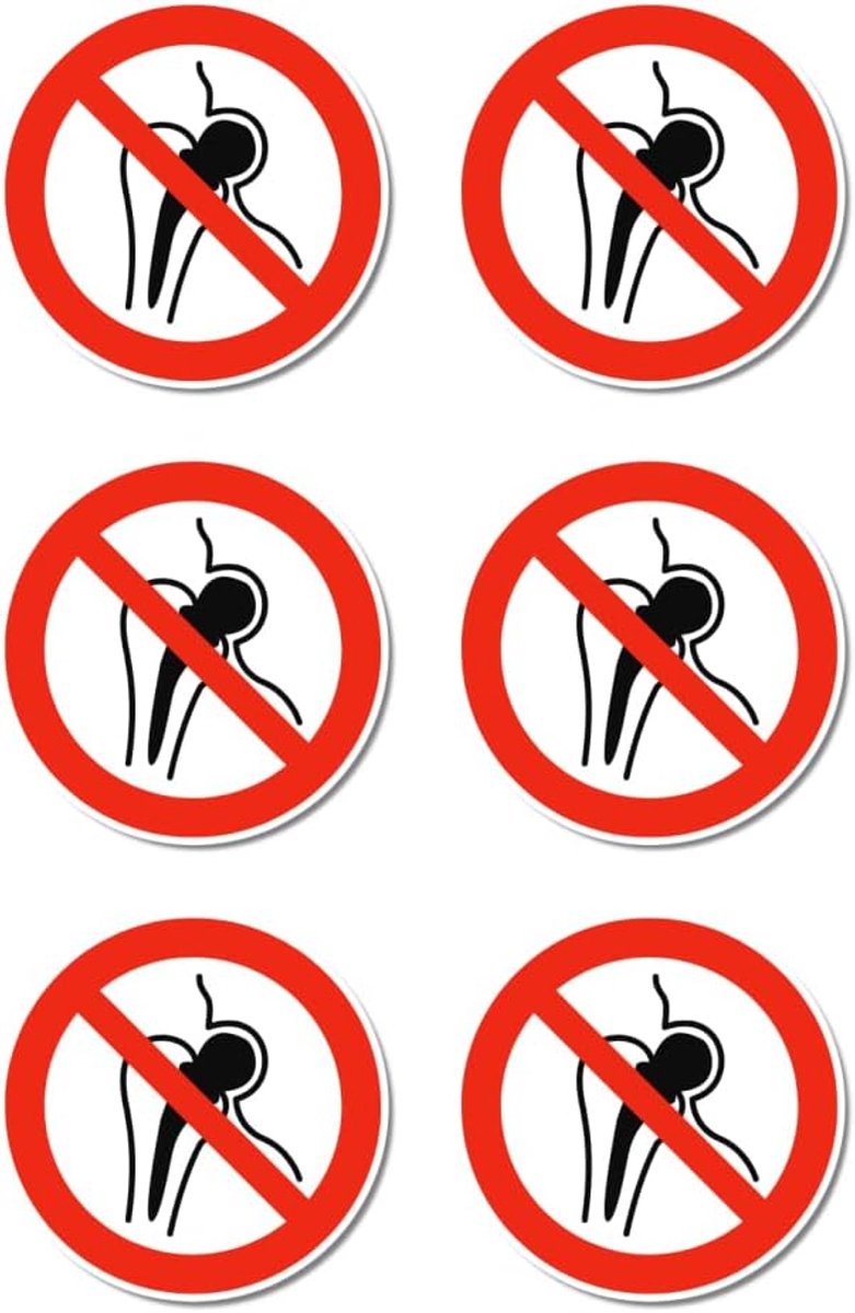 Veiligheidssticker - Waarschuwingsbord - Medische Veiligheid - Waterdicht Materiaal - Ø 5 cm