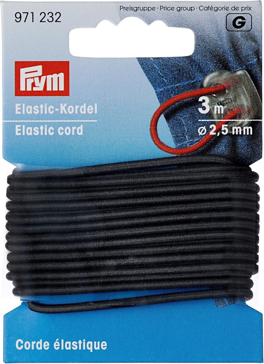 Grijs Elastisch Koord 2.5mm Dik voor Kleding en Knutselen
