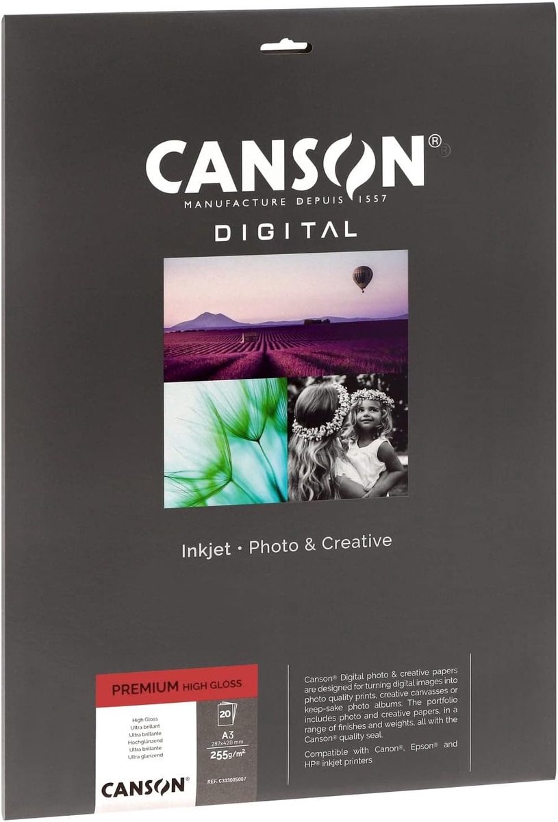 Fotopapier - Hoogglans Papier - Fotoafdrukken Maken - 255 Gram Dikte - A3 Formaat - Wit