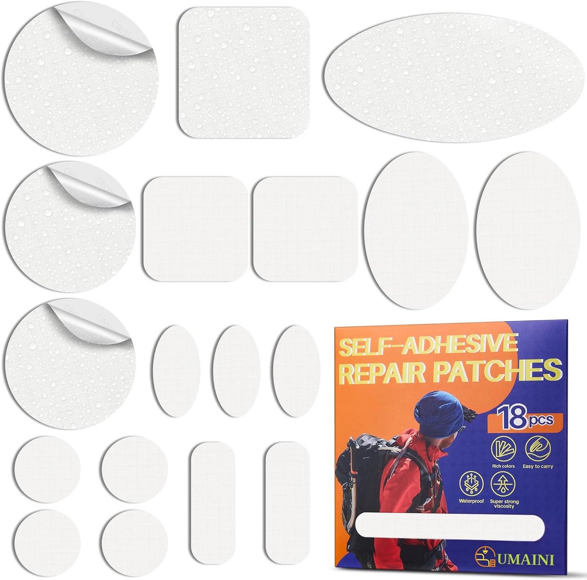 Zelfklevende Reparatiepatches voor Jassen en Tenten - Waterdicht Nylon Stof