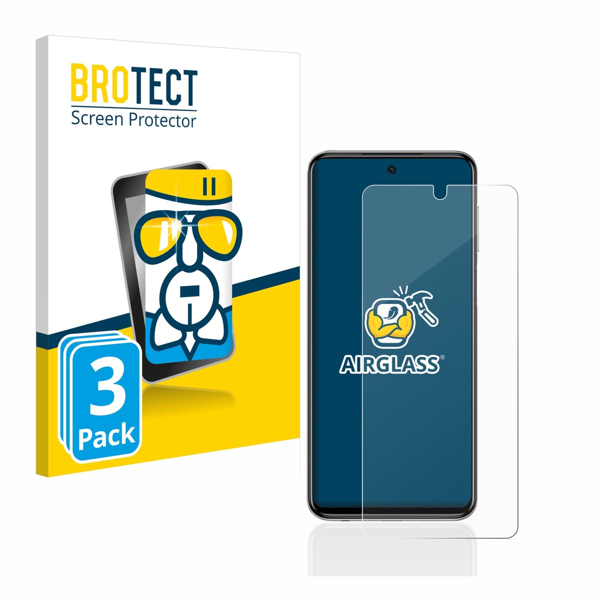 Screenprotector 3 Stuks voor Xiaomi Redmi Note 9S / 9 Pro Beschermglas transparant