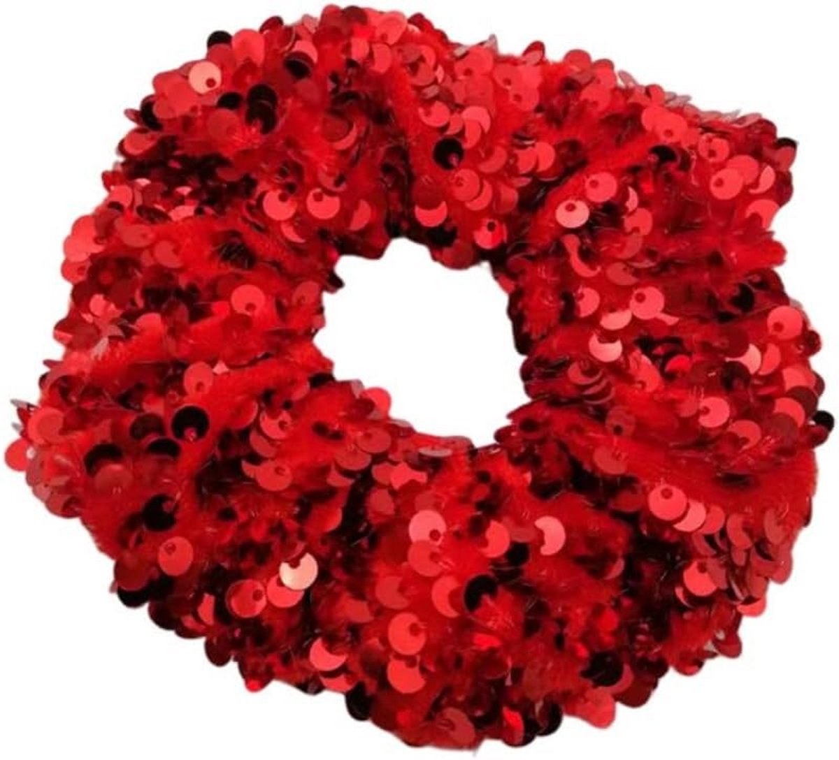 Grote fluwelen scrunchie met pailletten voor dames haaraccessoire elastiek
