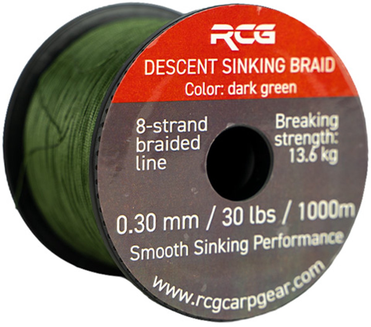 RCG Vislijn Descent Sinking Gevlochten Groen - 30lbs