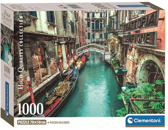 Clementoni - Puzzel - 1000 Stukjes - VenetiÃ« Kanaal - Puzzel Voor Volwassenen - High Quality Collection