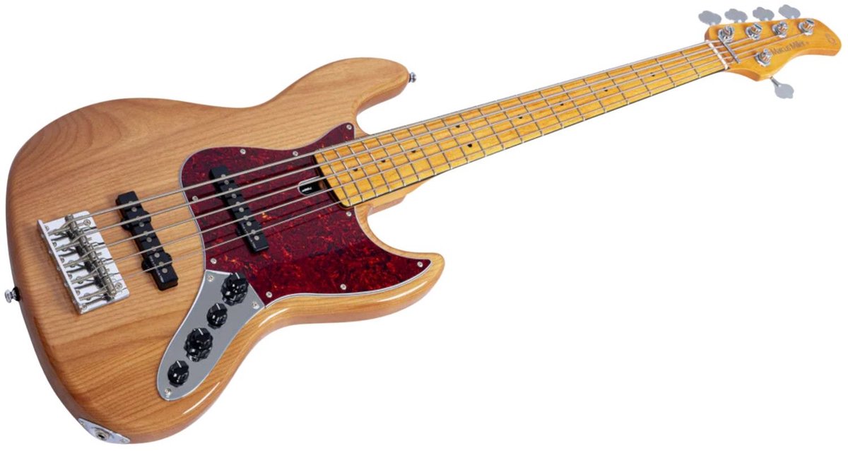 Sire V7VN A5/NT Marcus Miller 5-snarige Actieve Vintage Basgitaar Natural met Elzen Body en Heritage-3 Preamp