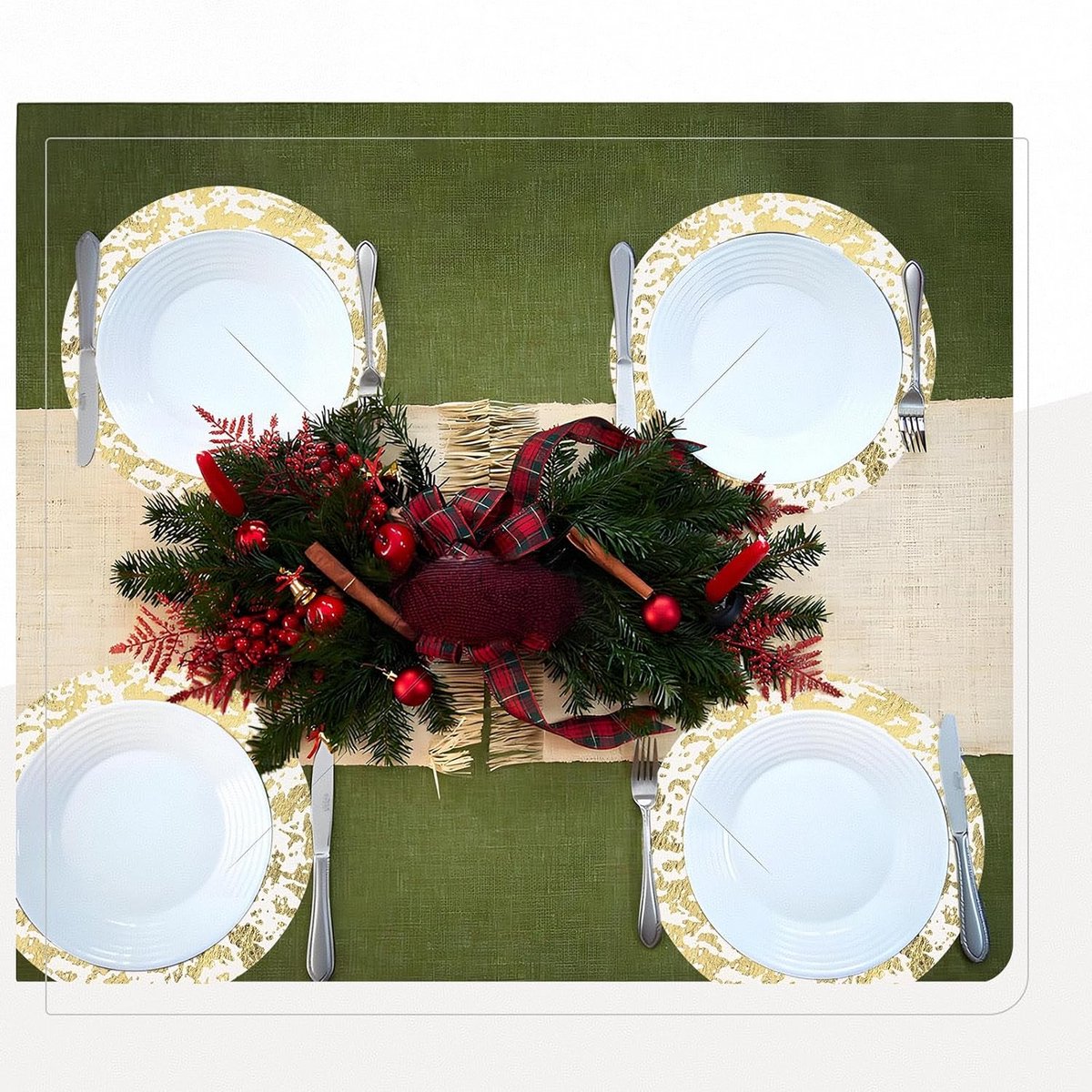 50 Stuks Ronde Gouden Wegwerpplacemats 33 cm voor Feest en Bruiloft