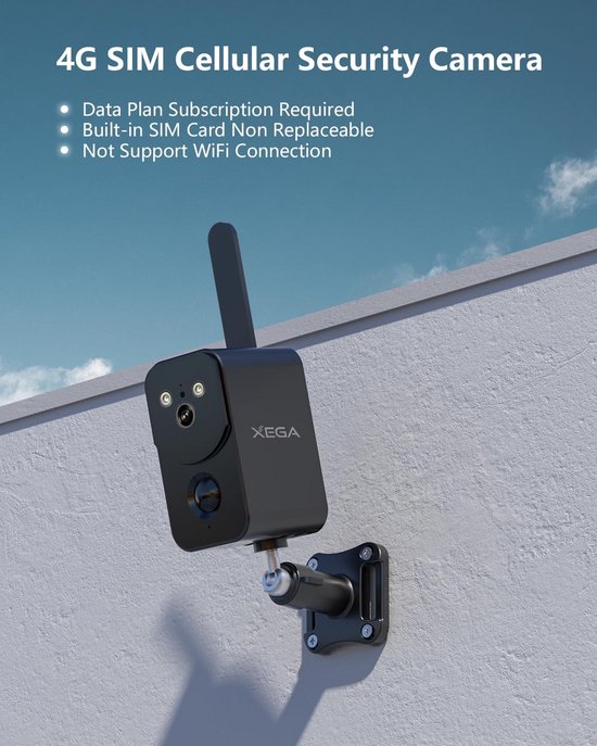 4G LTE Buiten Beveiligingscamera met Simkaart voor Real-time Monitoring van Merkloos — afbeelding 2
