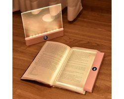 Leeslampje – Oplaadbaar, transparant LED-leeslampje met 3 kleuren en timer, dimbaar paneellampje, leeslampje voor hele pagina’s om ’s nachts in bed te lezen, leuk cadeau voor lezers, kinderen, vrouwen en mannen