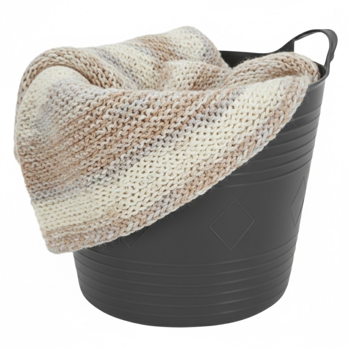 Storage solutions opbergmand - zwart - 27 l - kunststof - 42 x 40 x 35 cm - met handvatten