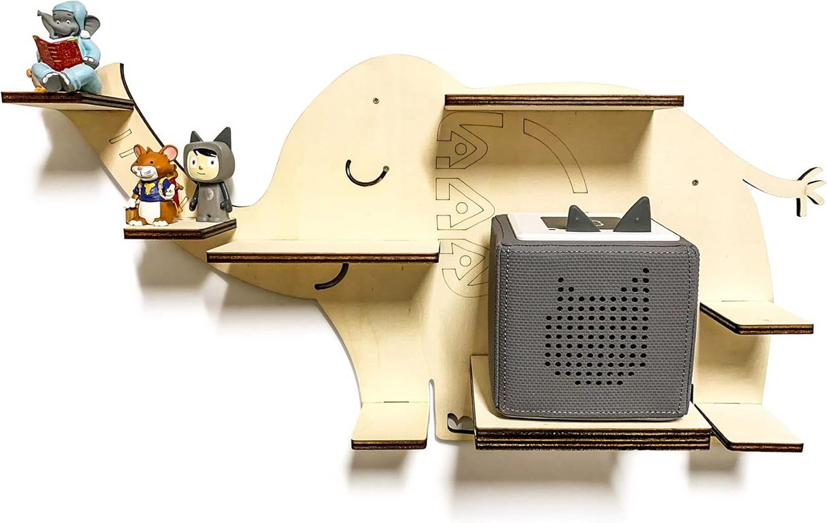 Muziekdoos Olifant Plank voor Kinderen Zelf Schilderen met Naam Gravure
