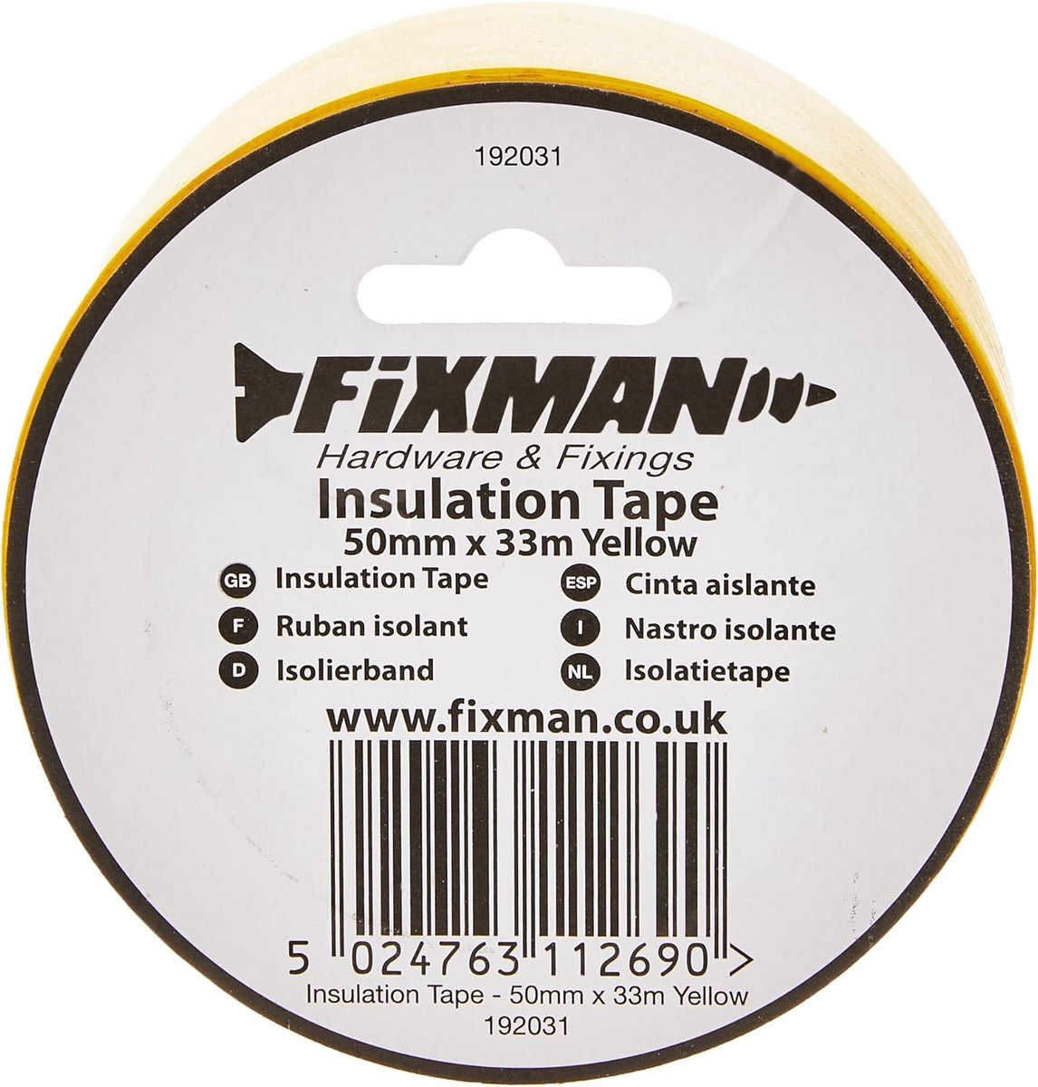 Isolatietape Elektrisch 50mm x 33m Geel - Sterke Zelfklevende Kwaliteit