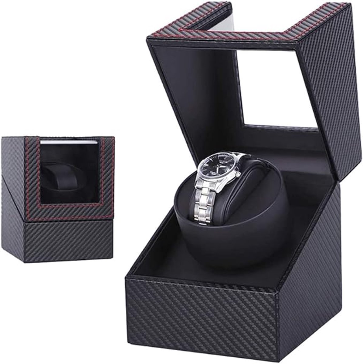 Watchwinder - Automatische Horloge Opwinder - Horlogedoos - Horlogebox - Horlogeopwinder - Watch Winder Box - Zwart - Watchwinders - 1 Horloge
