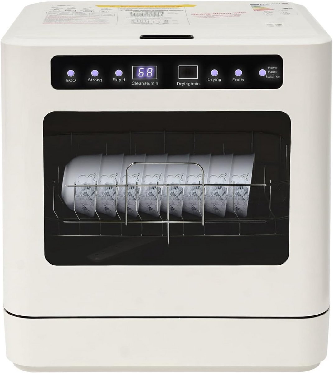 Mini vaatwasser Kleine afwasmachine 5 programma's Energieklasse D Design