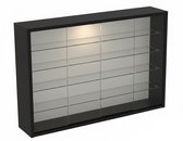 VDD Home – Vitrinekast met glas – Vitrinekast met led verlichting – Vitrinekastje - 50 x 7 x 40 cm - Zwart