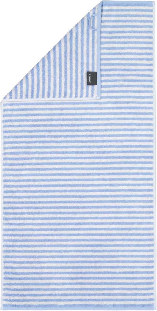 Set van 10 Badhanddoeken met Streepdessin - Sky Blauw