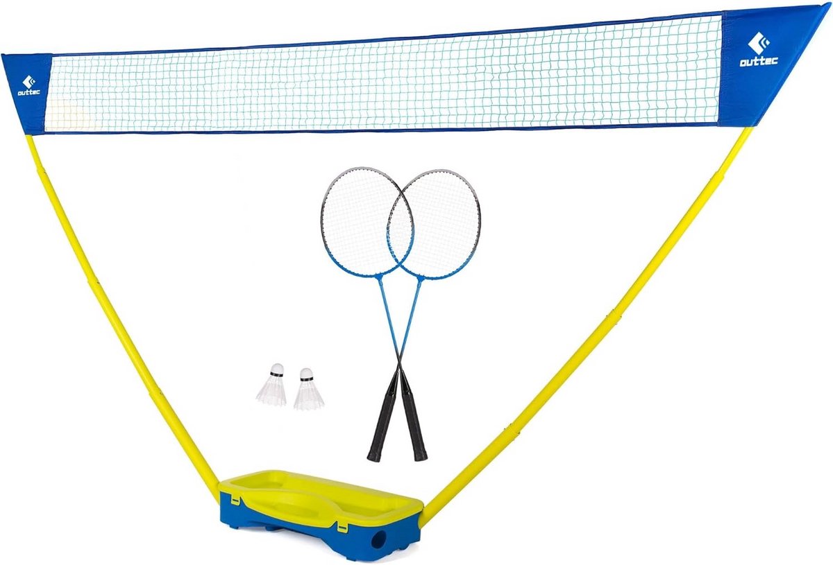 Complete 2-in-1 Badmintonset met Net en Accessoires voor Buiten