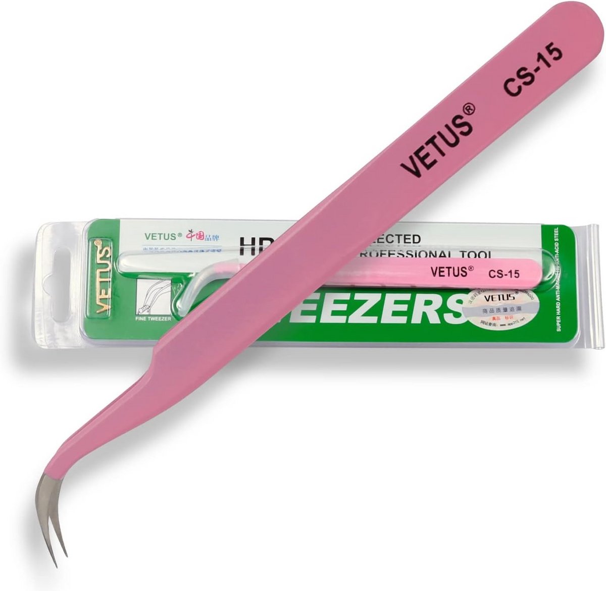 Gebogen Pincet voor Wimperextensions - Precisie Tool voor Volume en Singles