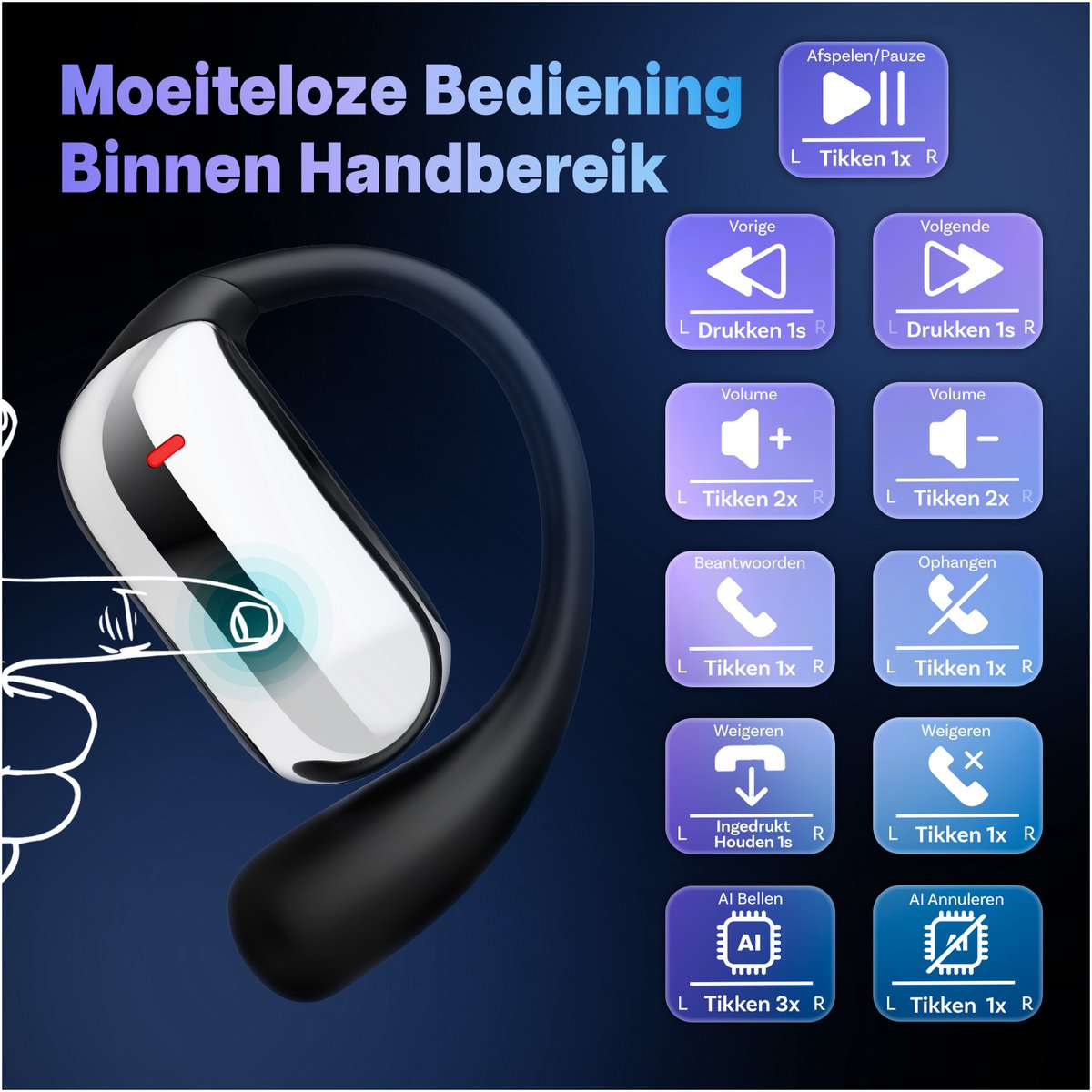AI Vertaal Oordopjes Real-Time van MMOBIEL - 90 uur Standby, 400mAh thumbnail 4