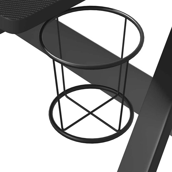 Gaming Bureau met Z-Poten 110x60 cm Zwart - Speeltafel en Kantoorbureau van Merkloos — afbeelding 3