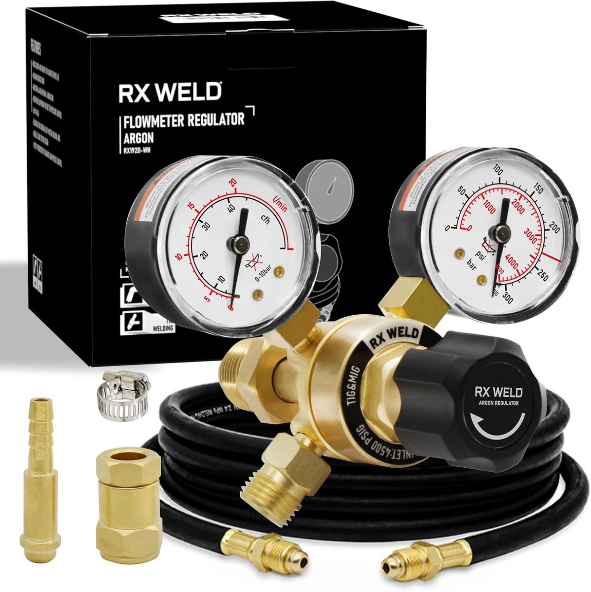 Argon CO2 Gasregelaar voor MIG en TIG Lassen - Nauwkeurige Debietmeter en Regulator